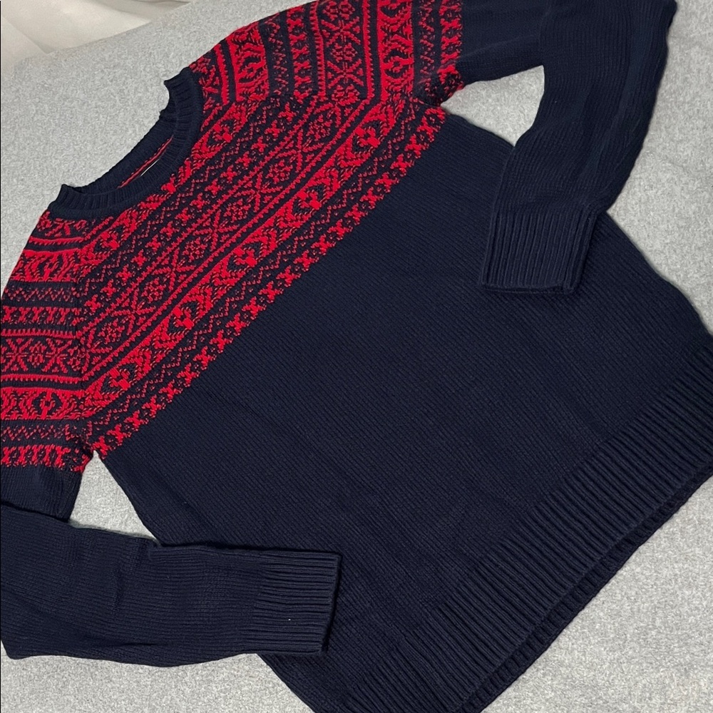 Abercrombie & Fitch Crewneck Sweater Mens Medium Merino Wool Blend Christmas